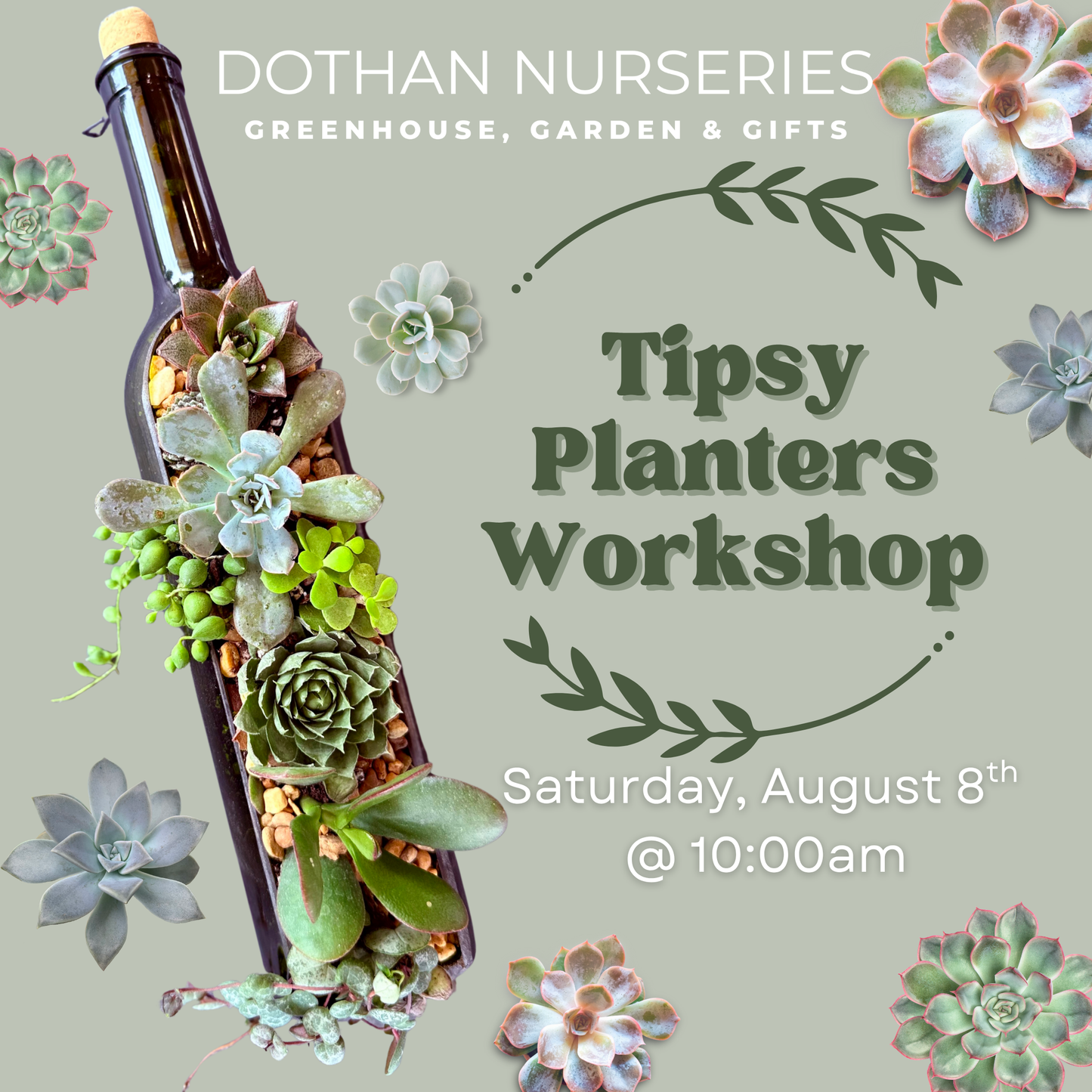Tipsy Planters Succulent Workshop