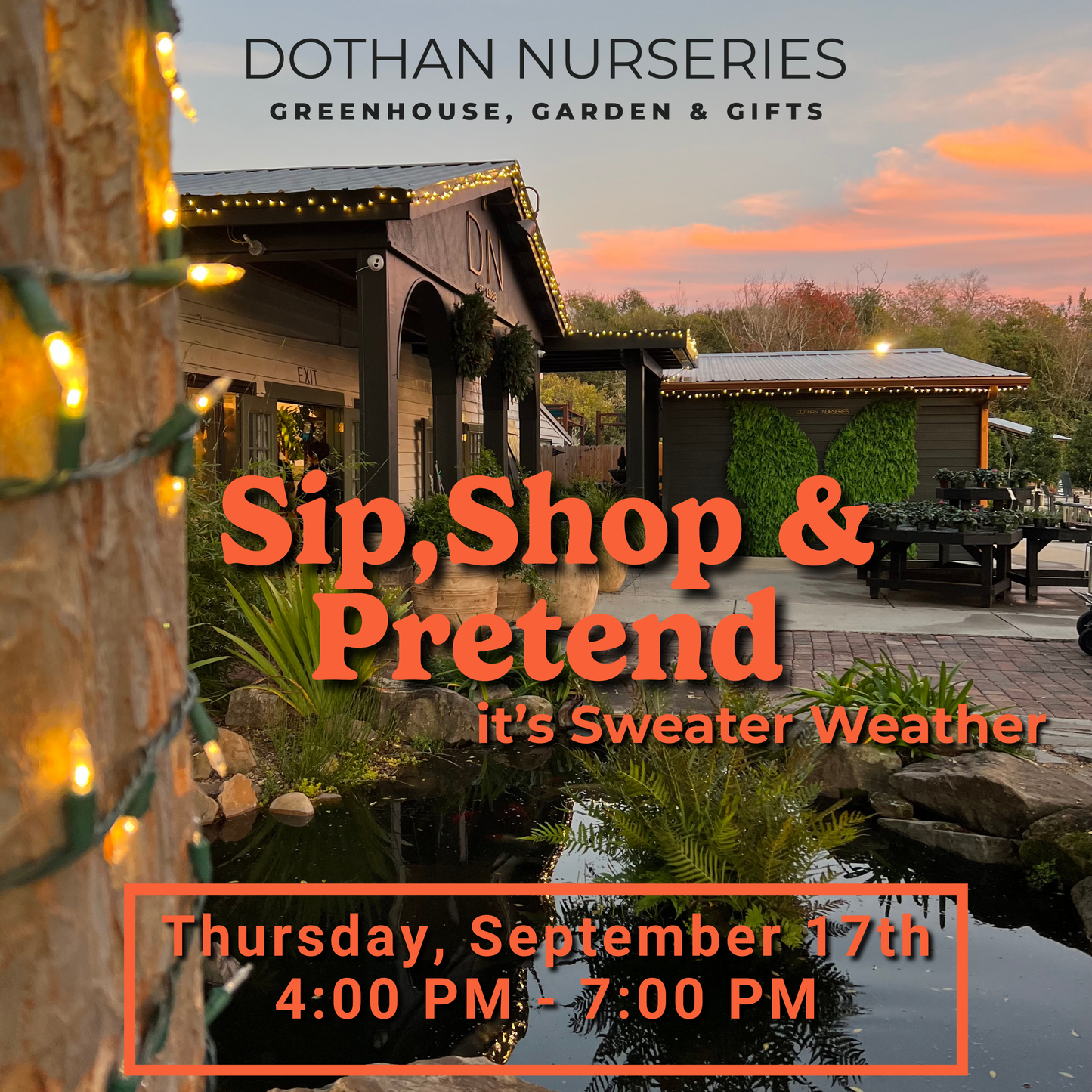 Sip, Shop & Pretend it's Sweater Weather!
